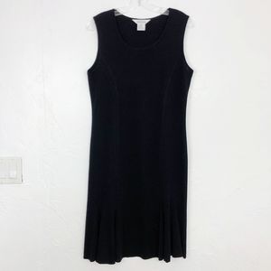 Exclusively Misook Black Acrylic Midi Dress